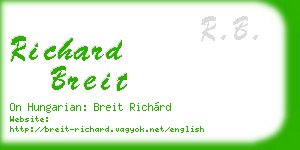 richard breit business card